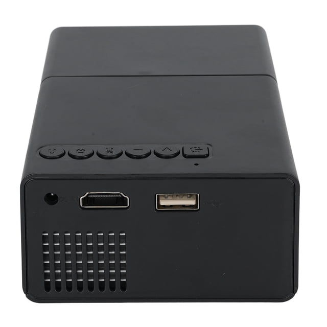 Compact Projector, LED Movie Projector HiFi Stereo Speaker 6000lm Brightness Low Noise Cooling for Phone PC for Home Gathering