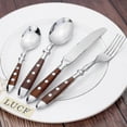 thumbnail image 5 of Classic Elegant Resin Rivets Handle Style Stainless Steel Western Cutlery 4 In 1 Set Delicate Utensils Dinnerware For Home, 5 of 5
