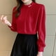 thumbnail image 2 of Camisetas de talla grande,Blusa plisada con cuello en V para mujer, manga corta, poliéster, informal, estampada, para uso diario, sopatenor, 2 of 6