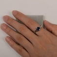 thumbnail image 3 of HeartsAndYou 1ct Natural Sapphire Engagement Ring Swirl Twist Solitaire 14k SOLID White Gold, 3 of 8