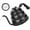 Black (with Thermometer), variant on Stainless Steel Gooseneck Spout Kettle for Hand Drip Coffee One Serving Pour Over Kettle for Filter Coffee Long and Narrow Drip Cup for Outdoor Camping (Silver / 350ML / 1Pack)