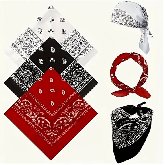 3 PCS Cotton Fine thick Bandanas/Fashion Scarf for Men & Women Paisley printed 22 inches