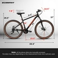 thumbnail image 4 of 24 Inch Mountain Bike Teenagers, High Carbon Steel Frame, Disc Brakes, Durable , Brown Edge Tires, Ideal for School Commuting, 4 of 9