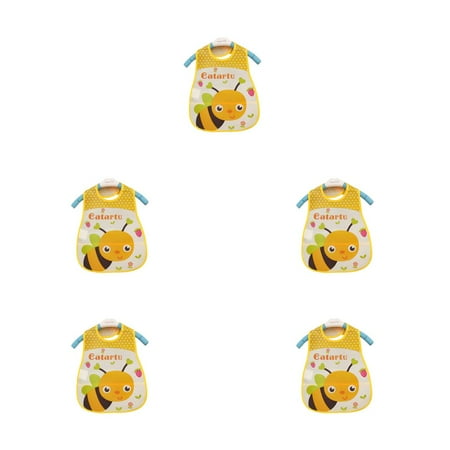 

wrea 5pcs Cartoon Baby Bibs EVA Waterproof Newborn Translucent Bibs Feeding Baby Cloths Saliva Towel Print Apron
