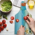 thumbnail image 3 of Seashells Cutting Board, Holiday Theme Sunglasses Beach Summer Surfboard Daytime Sunny Starfish Seashells, Tempered Glass Cutting and Serving Board, Wine Bottle Shape, Multicolor, by Ambesonne, 3 of 5