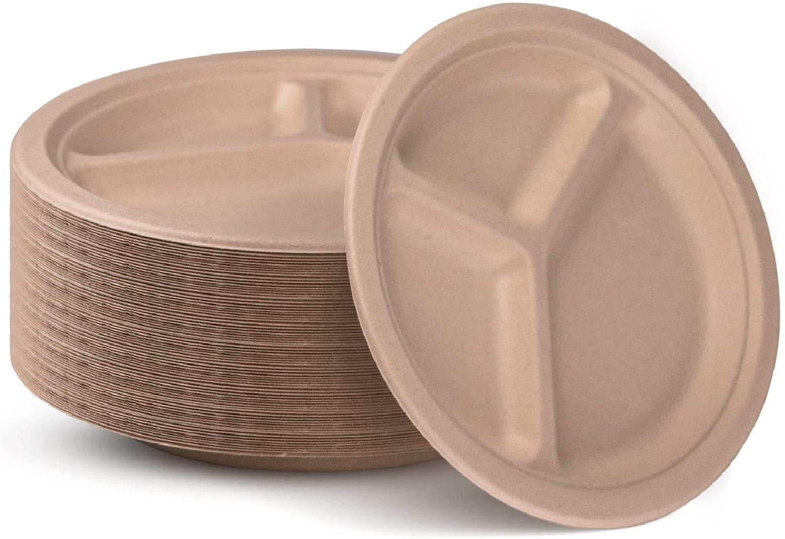 50 Pack 100 Compostable Paper Plate Biodegradable Paper