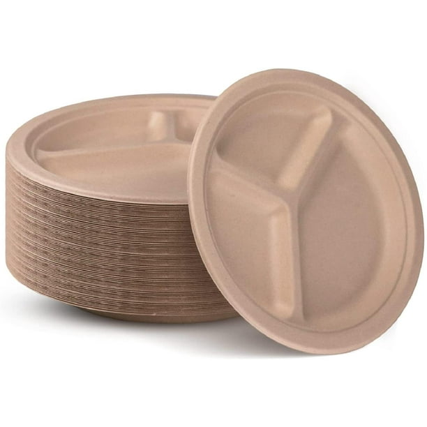 50 Pack 100 Compostable Paper Plate Biodegradable Paper