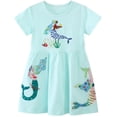 thumbnail image 1 of Vestido Clothes FreeLu para niña pequeña, manga corta, algodón 6T, 1 of 7