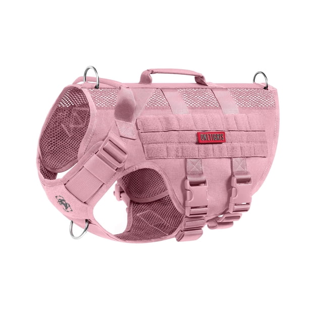 Arnés táctico para perros OneTigris, sin tirones, para perros pequeños, color rosa M