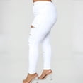 thumbnail image 4 of LWavelet Womens Ripped Skinny Jeans High Waisted Daily Casual Denim Pants White 5XL, 4 of 6