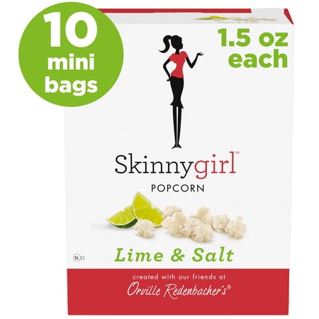 Orville Redenbacher’s Skinnygirl Microwave Popcorn, Lime and Salt Popcorn Mini Bags, 1.5 oz., 10-Count