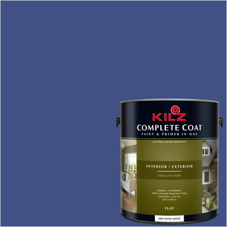 KILZ COMPLETE COAT Interior/Exterior Paint & Primer in One #RH230 Darkening (Best Sky Blue Paint Color)