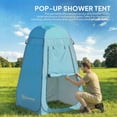 thumbnail image 4 of Outsunny Pop Up Shower Tent, Outdoor Privacy Changing Dressing Room, Blue, 4 of 10