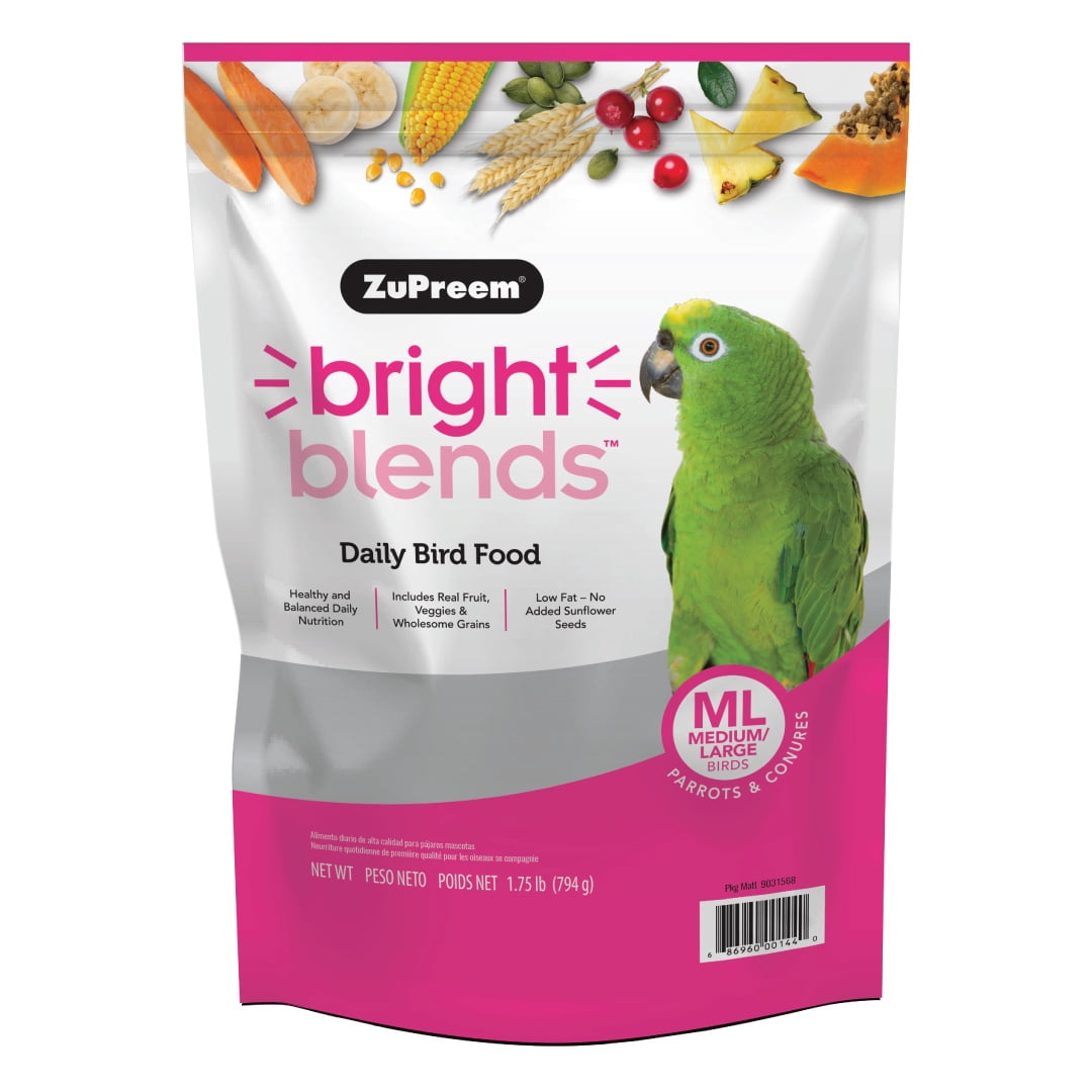 ZuPreem Bright Blends Daily Food for Medium to Large Birds