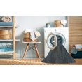 thumbnail image 2 of Ahgly Company Machine Washable Indoor Square Transitional Charcoal Blue Area Rugs, 7' Square, 2 of 7