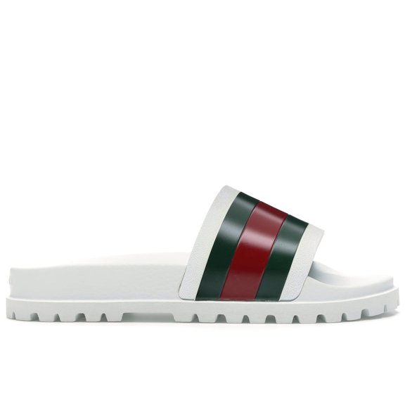 Gucci Men's Web Slide Sandal White, from StockX