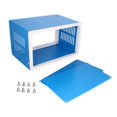 thumbnail image 1 of HUGFEGWE 7.09" x 5.12" x 4.33" Dustproof Electronic Junction Box Enclosure Case Junction Project Box for Electronic Projects Metal Blue CJB91-112628, 1 of 8