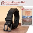 thumbnail image 4 of Cinturón XZQTIVE de piel libre de metales hipoalergénico para hombre, 4 of 7