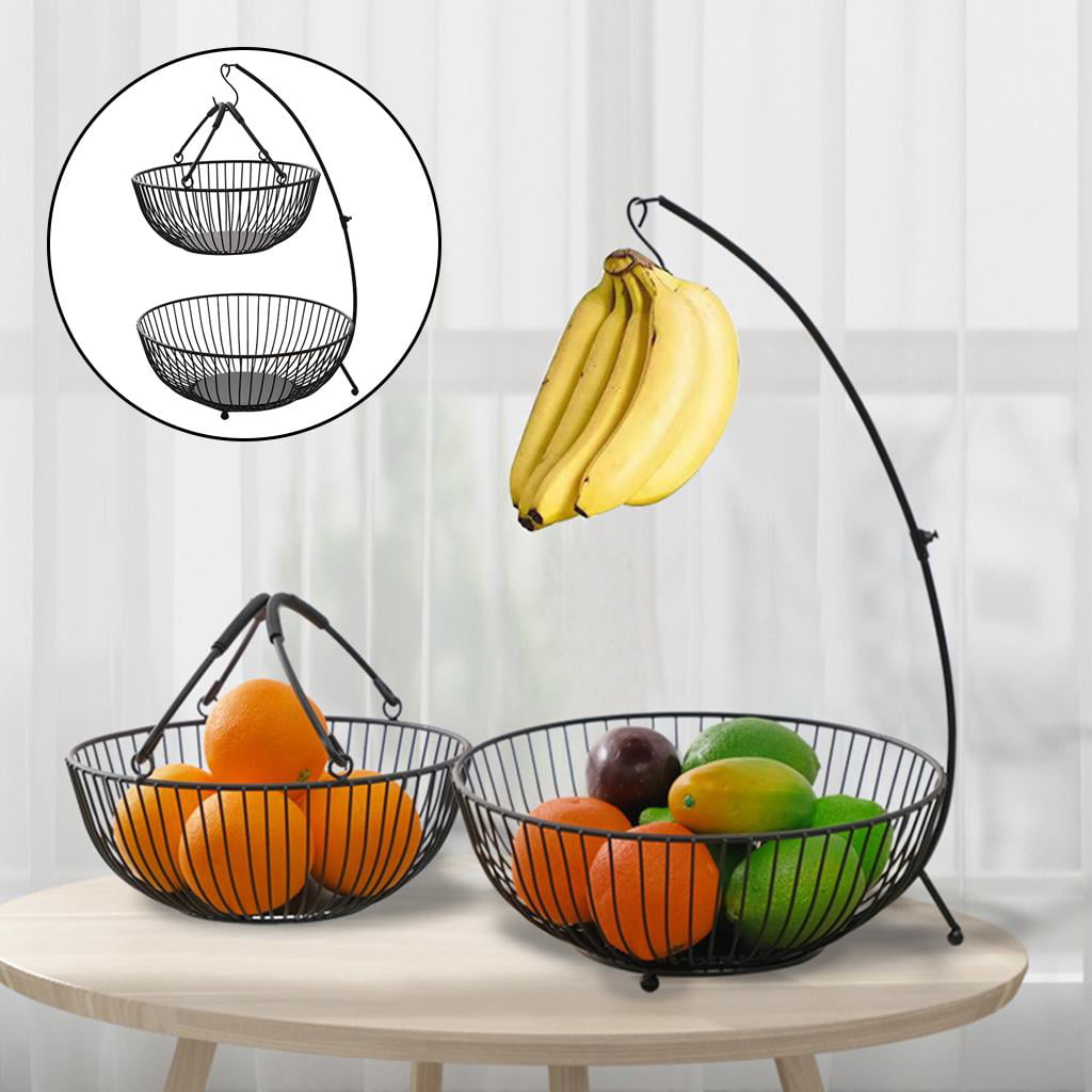 Creative 2 Tier Fruit Basket Fruit Bowl Display Rcak Housewarming