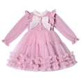 thumbnail image 2 of Vestido de princesa de malla esponjosa para niños de 3 a 13 años, ropa para niños medianos y grandes, vestido de manga larga, ropa para niñas, otoño e invierno, forro polar, 2 of 4