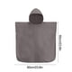 thumbnail image 3 of Toalla de Playa Tipo Albornoz de Secado Rápido con Bolsillo, Capucha, Mangas Ajustables | Gris Poliéster | 60X60Cm | Ideal para Surf, Natación y Baño | Niños de 5 a 13 Años, 3 of 6