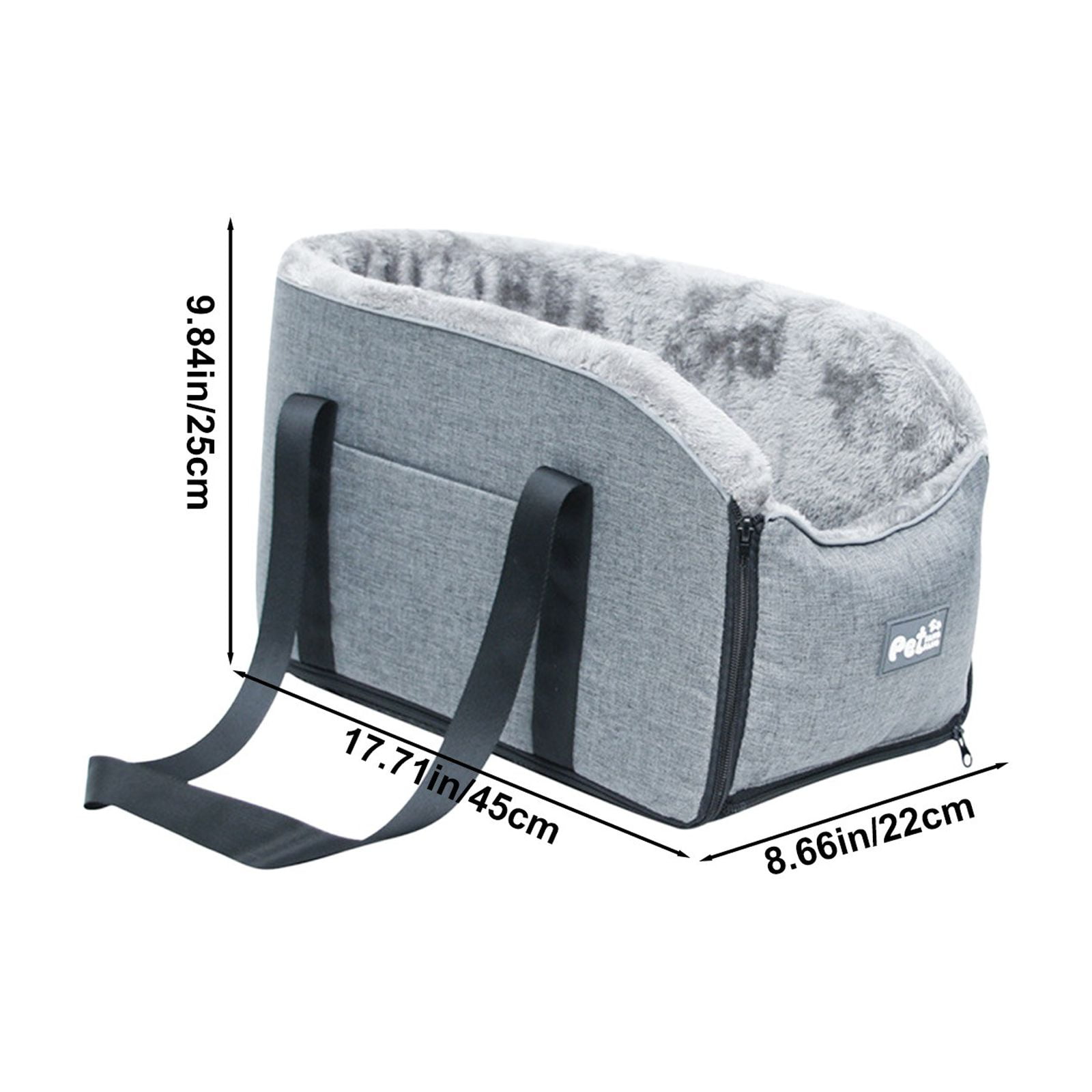 Tgbvmt Car Pet Carrier Center Console Cushion Bag Dog Travel Seat With Safety Strap Removable Lining Breathable Fabric For Small Pets Road Trip Outdoor Use Comfortable Design