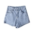 thumbnail image 5 of Denim Shorts Fitted Women High Waisted Stylish Loose Casual Summer Comfort Jean Shorts by Yigetop Light blue XL, 5 of 5