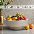 thumbnail image 4 of Large Decorative Bowl, Fruit Bowl for Kitchen Counter, Modern Resin Bowl for Home Decor, Key Holder for Entry Table, Sand Beige, 4 of 14