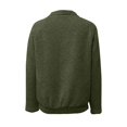 thumbnail image 6 of HLKJKLS Long Sleeve Shirts For Women Textured Long Sleeve Button V Neck Loose Pullover Sweatshirt Polyester Cotton Blend Green S-Xl, 6 of 7