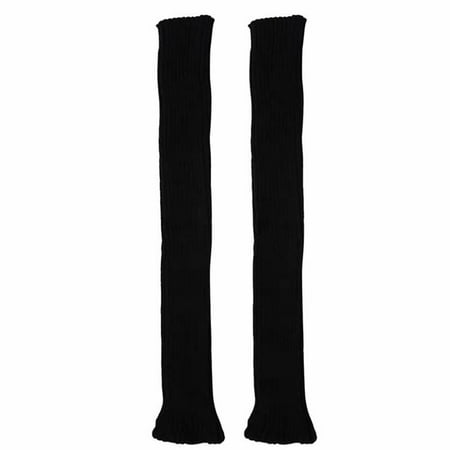

Zhiyuan 1 Pair Women Leg Warmers Over Knee Knitted Autumn Winter Long Tube Windproof Boot Cuffs for Outdoor
