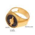 thumbnail image 5 of YIEMEEN Artistic Enamel Ring Stainless Steel 3D Golden Portrait Religious Ring Accessory, 5 of 12