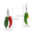 thumbnail image 5 of WEUVEB 3Pcs Garlic Pendant Keychain Vegetable Keychain Pendant Fade-Resistant Color Bag Pendant For Home Decor, 5 of 8