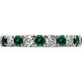 thumbnail image 3 of 14K White Gold Lab Grown Dia Si1/Si2 G H I & Cr Emerald Eternity Band (Size 7) Made In India et0050-cem-100-7wlg, 3 of 5