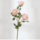 thumbnail image 1 of Xiao Hua 3 rosas artificiales de 3 cabezas, flores falsas, flores artificiales para decoración de bodas, color rosa, 1 of 5