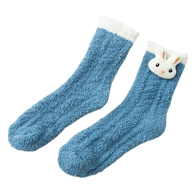 Calcetines Cálidos BLESIY de Felpa Supersuave para Mujer Invierno Azul