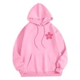 thumbnail image 6 of Charmgo Graphic Hoodies Clearance, Women Fashion Hooded Sweatshirts Flower Print Hoodies Sweater Y2k Tops Streetwear Winter Clothes for Women, Pink Hoodies for Women XXL, 6 of 6
