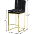thumbnail image 4 of Meridian Furniture Giselle 26"H Velvet Counter Stool in Black, 4 of 5