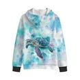 thumbnail image 2 of Uorisanigo Boys Girls Zip Up Hoodie Sweatshirt Lightweight Blue Sea Turtle Pullover Sweatshirt Coat for Children School Long Sleeve Hoodies Sweater Fall Winter Clothes, 2 of 7