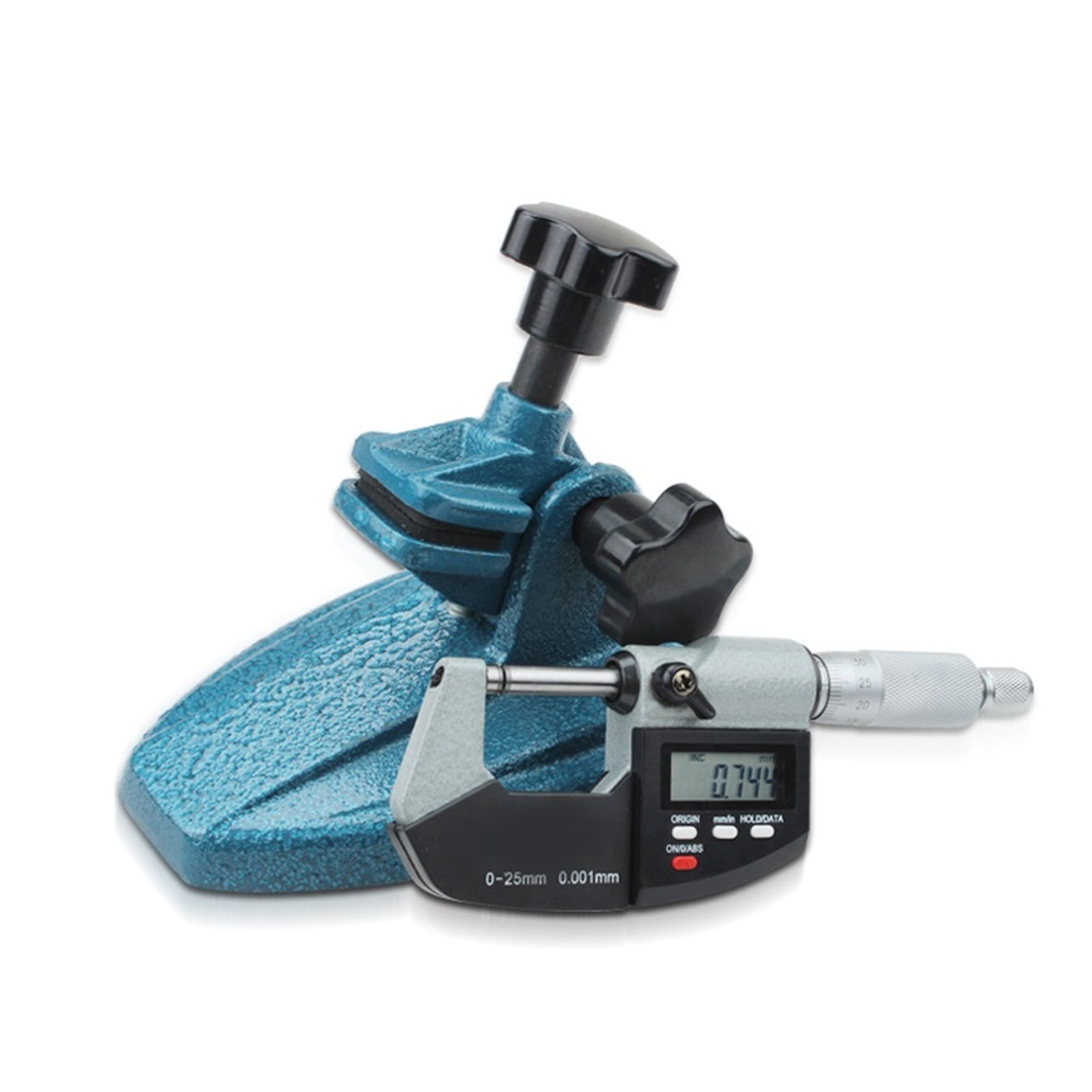 High Precision 0.001mm Electronic Outer Diameter Micrometer 0-25mm Digital Caliper Thickness Gauge Micrometer Base Stand Holder ,Easy to Use