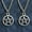 As the picture, variant on cYkl 2Pcs Fashion Unisex Star Circle Pentagram Pendant Necklace Couple Xmas Gift
