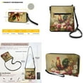 thumbnail image 5 of ZUXONGSY Rooster Peony Print Crossbody Hobo Bag Sets for Women, Leather Shoulder Handbag Tote Bag Satchel Purse with Leather Wallet, Multi Pocket Messenger Purse with Adjustable Strap, 5 of 5