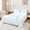 White Blue A, variant on Feelyou Blue Flower Initial D Twin Sheets for Kids Girls, Sweet Rose Bow Monogram Bedding, 3 Pieces, 1 Flat Sheet, 1 Fitted Sheet and 1 Pillowcase