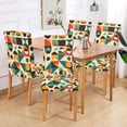 thumbnail image 2 of Yayeee 4 Pack Dining Chair Covers Stretch Parson Chairs Slipcovers Seat Protector, Beige Geometric, 2 of 6