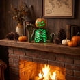 thumbnail image 6 of Hovilon Glow in The Dark Skeleton Pumpkin Half Body Statue, Lifelike Tree Bark Resin Groundbreaker Decor, Outdoor Yard Garden Spooky Prop for Halloween Party, Neon Green Luminous Holiday Ornament, 6 of 7