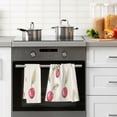 thumbnail image 4 of Yayeee 2 Pack Hand Towels for Bathroom 100% Cotton 16" x 28" Soft Absorbent Kitchen Towel, Red Cherry, 4 of 7