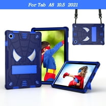 TECH CIRCLE Cute Spider Case for Samsung Galaxy Tab A8 10.5" Tablet 2022 (Model SM-X200/X205) - Heavy Duty Protection Shockproof Rugged Kids Cover Case with Sturdy Stand / Shoulder Strap, Navy Blue