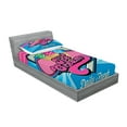 thumbnail image 2 of Ambesonne Vintage Fitted Sheet & Pillow Sham Set, Ice Cream Illustration, Twinxl, Blue and Hot Pink, 2 of 2