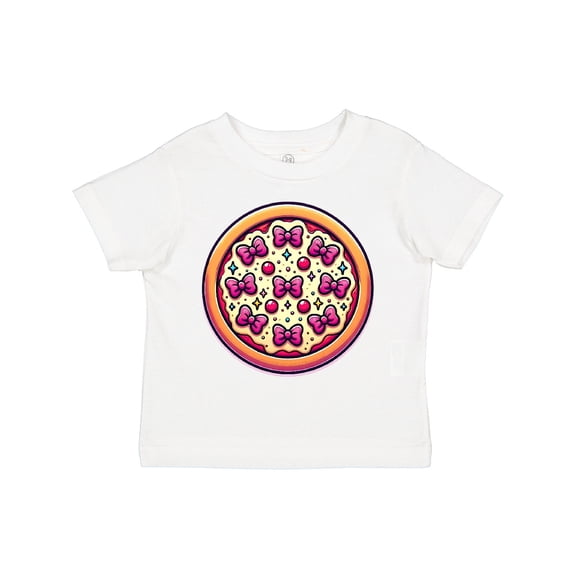Inktastic Coquette Bow Funny Pizza Girls Toddler T-Shirt