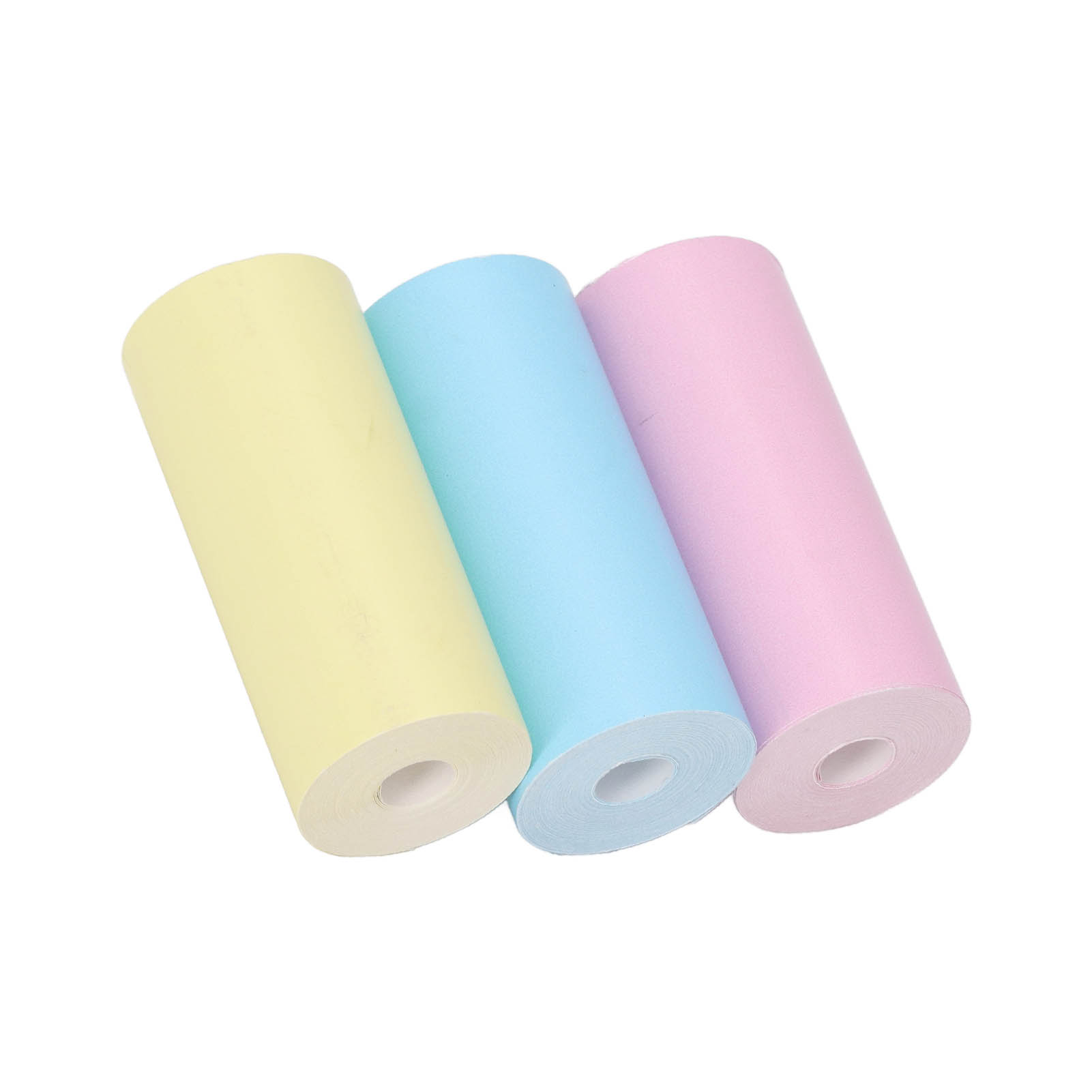 3 Roll Thermal Printer Paper Mini Thermal Print Paper Toll Yellow Blue ...