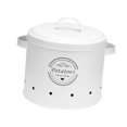 thumbnail image 4 of Recipientes de cocina Latas de almacenamiento de verduras de cocina Macetas de metal rústicas multifuncionales Contenedor de almacenamiento de papas, Blanco Grande BLESIY botes de cocina, 4 of 8